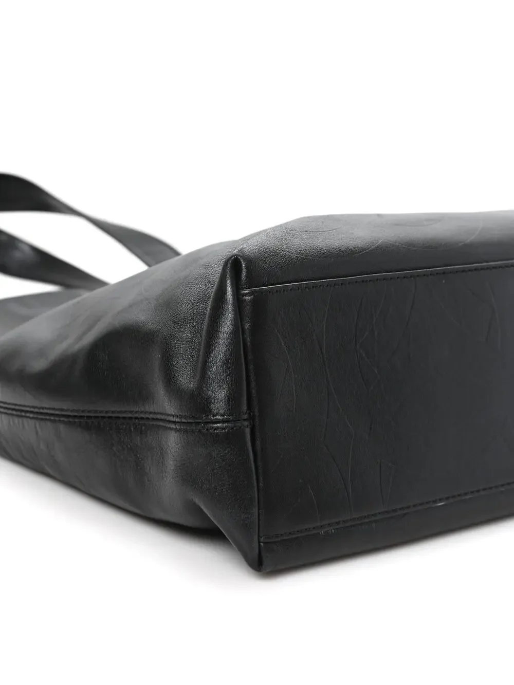 Chanel Lambskin Cc Embossed Tote Black #286453C11B